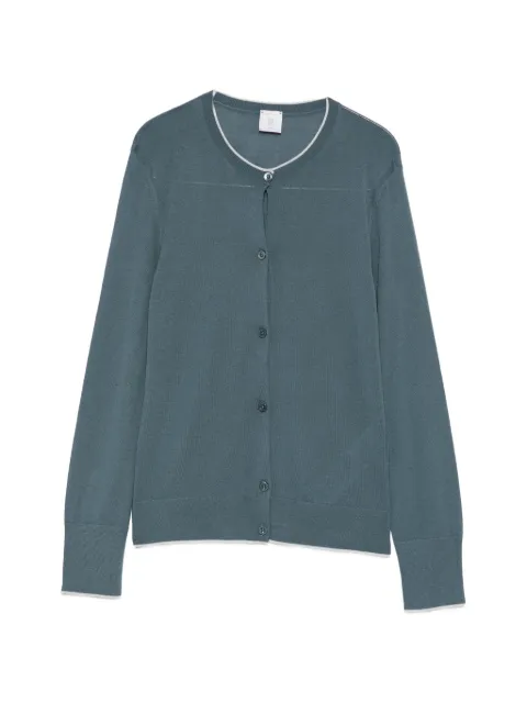 Eleventy contrast-trim wool cardigan