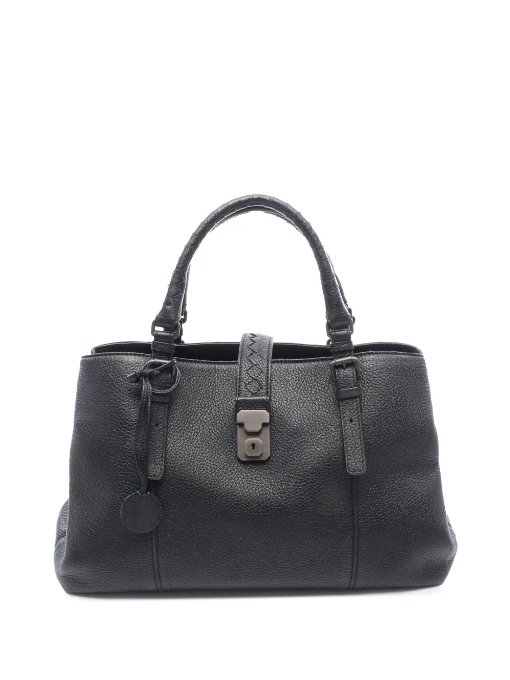 Bottega Veneta Pre-Owned 2012-2026 mittelgroßer Roma Tote Bag mit Intrecciato-Muster - Schwarz