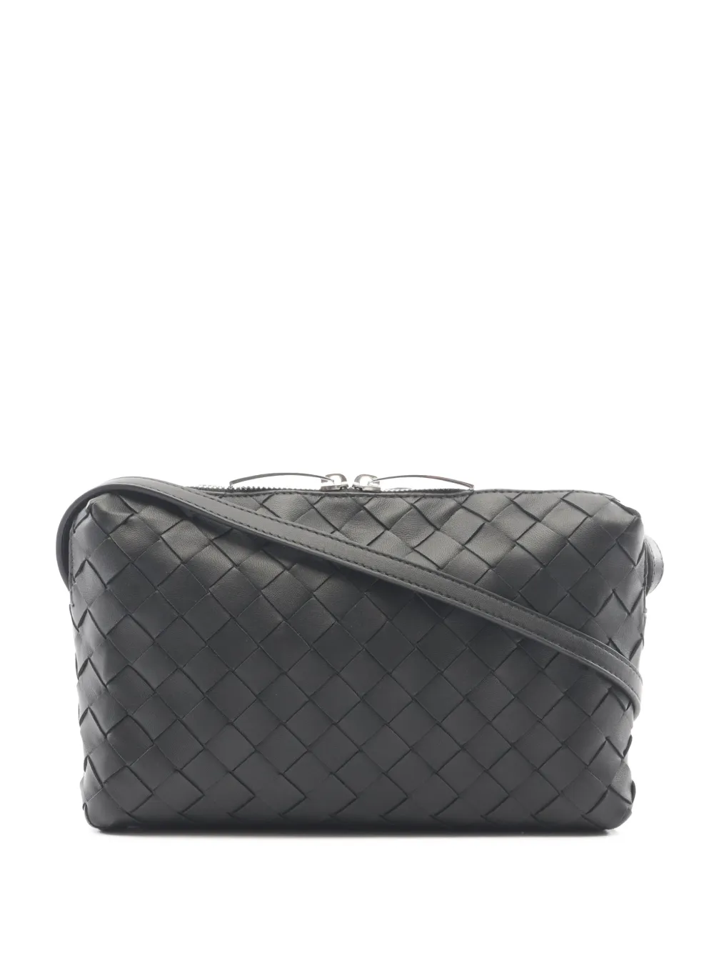 Bottega Veneta Pre-Owned 2012-2026 Nappa Intrecciato crossbody bag - Black