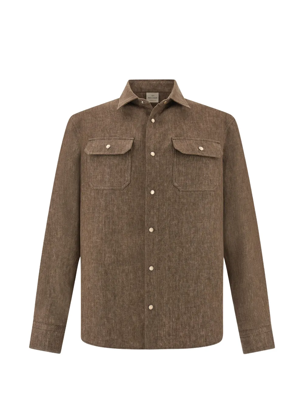Paul & Shark linen chest-pocket overshirt