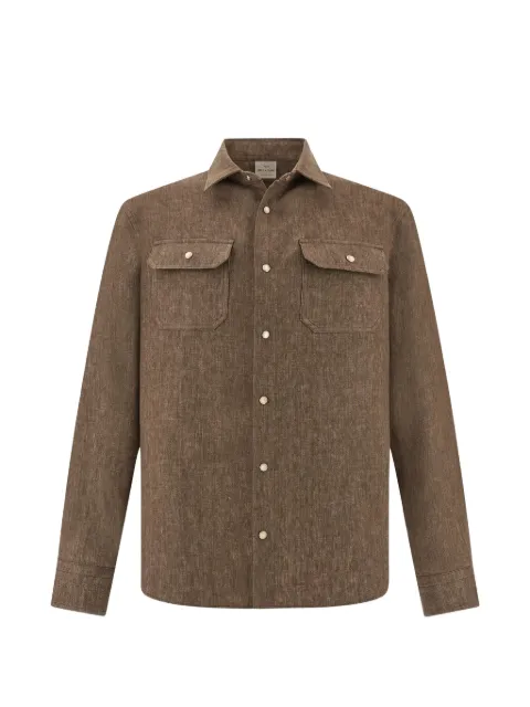 Paul & Shark linen chest-pocket overshirt
