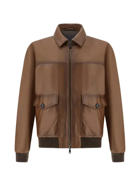 Paul & Shark Aqualeather leather bomber jacket