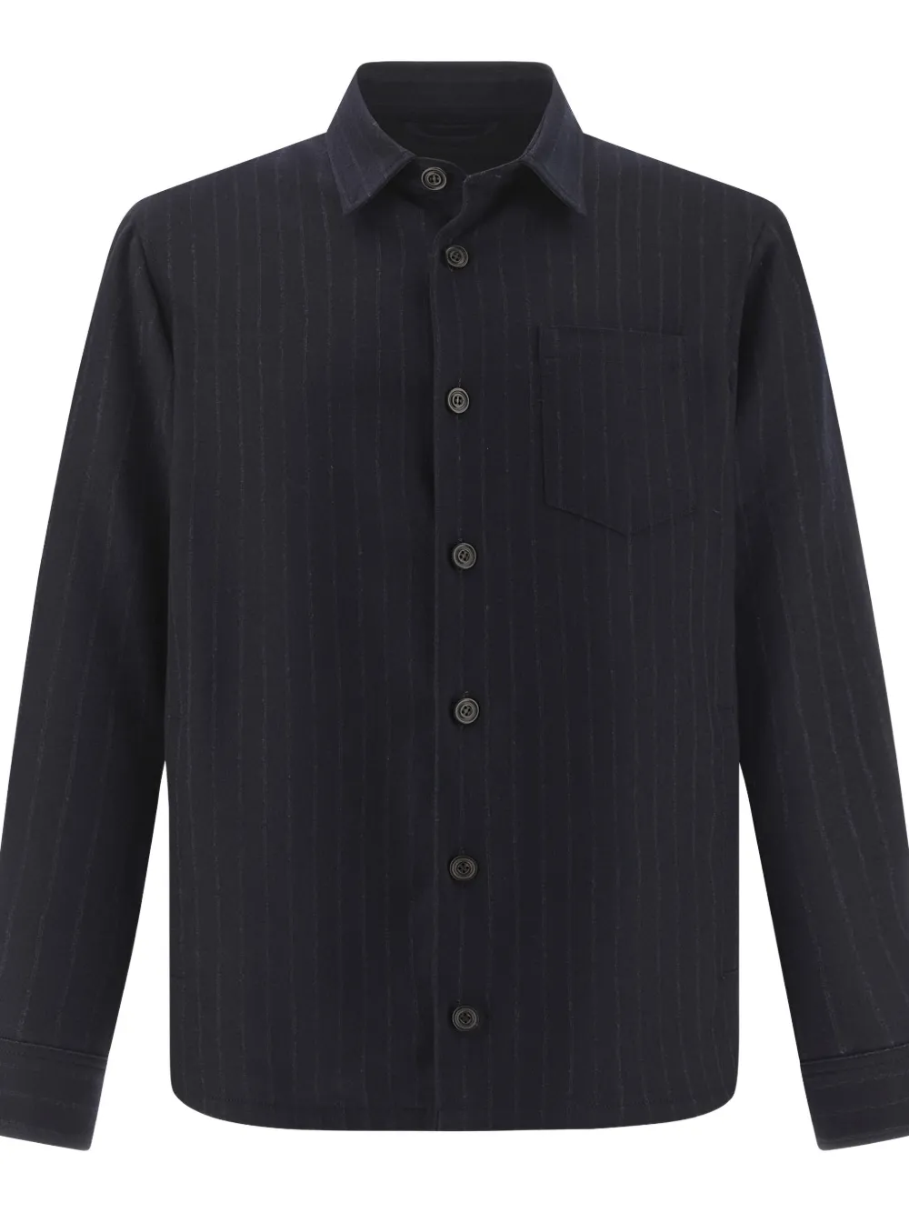 Paul & Shark pinstripe wool overshirt Blauw
