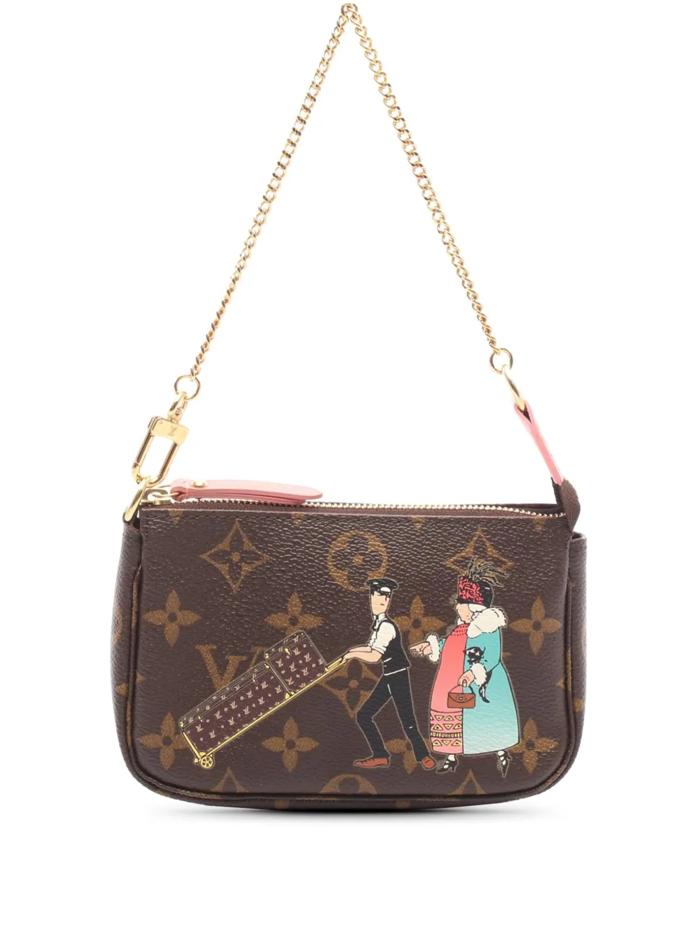 Louis Vuitton Pre-Owned 2011 Monogram Illustre Mini Pochette Accessories handbag - Marrone