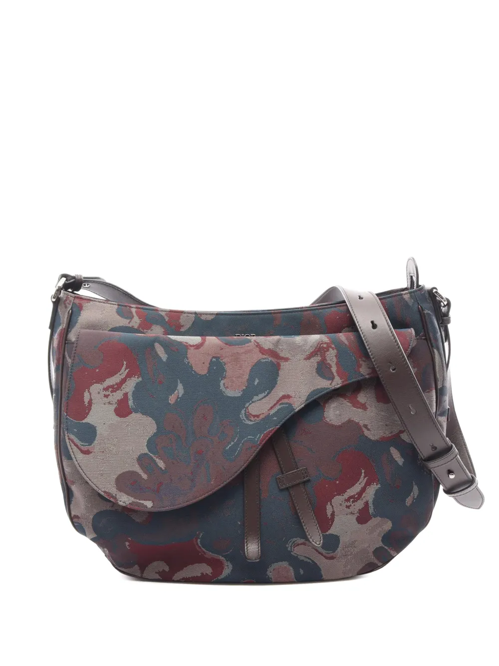 Christian Dior Pre-Owned 2000-2026 Peter Doig Satchel-Tasche aus Camouflage-Denim - Braun