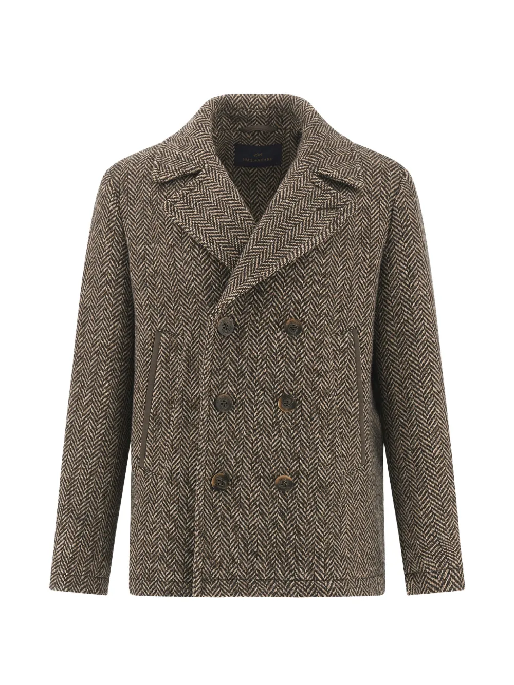 Paul & Shark Chevron wool peacoat