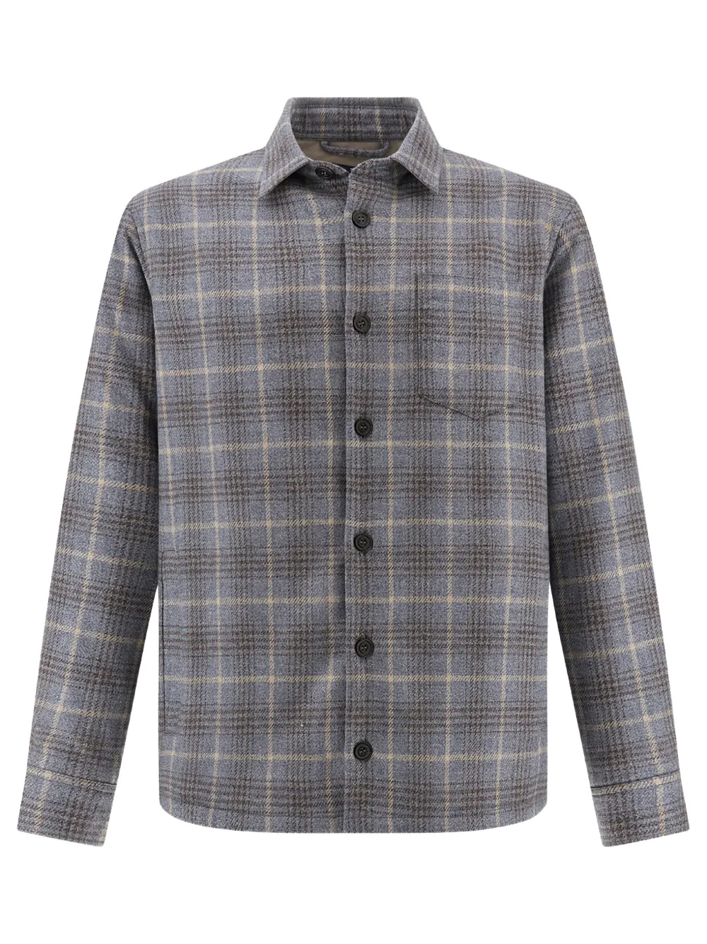 Paul & Shark Geruit wollen shirtjack Blauw