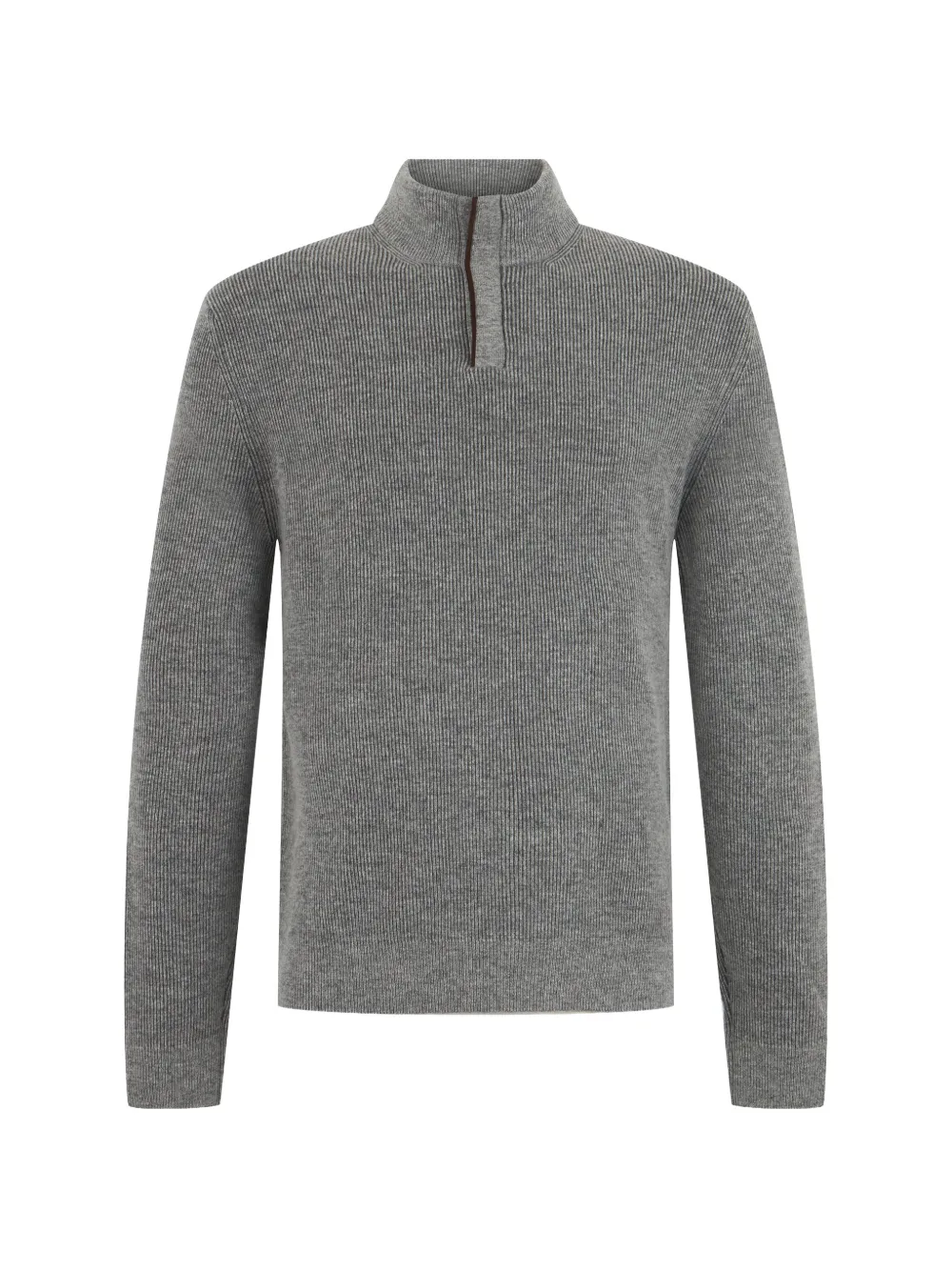 slowear ribbed-knit half-zip sweater - Grey