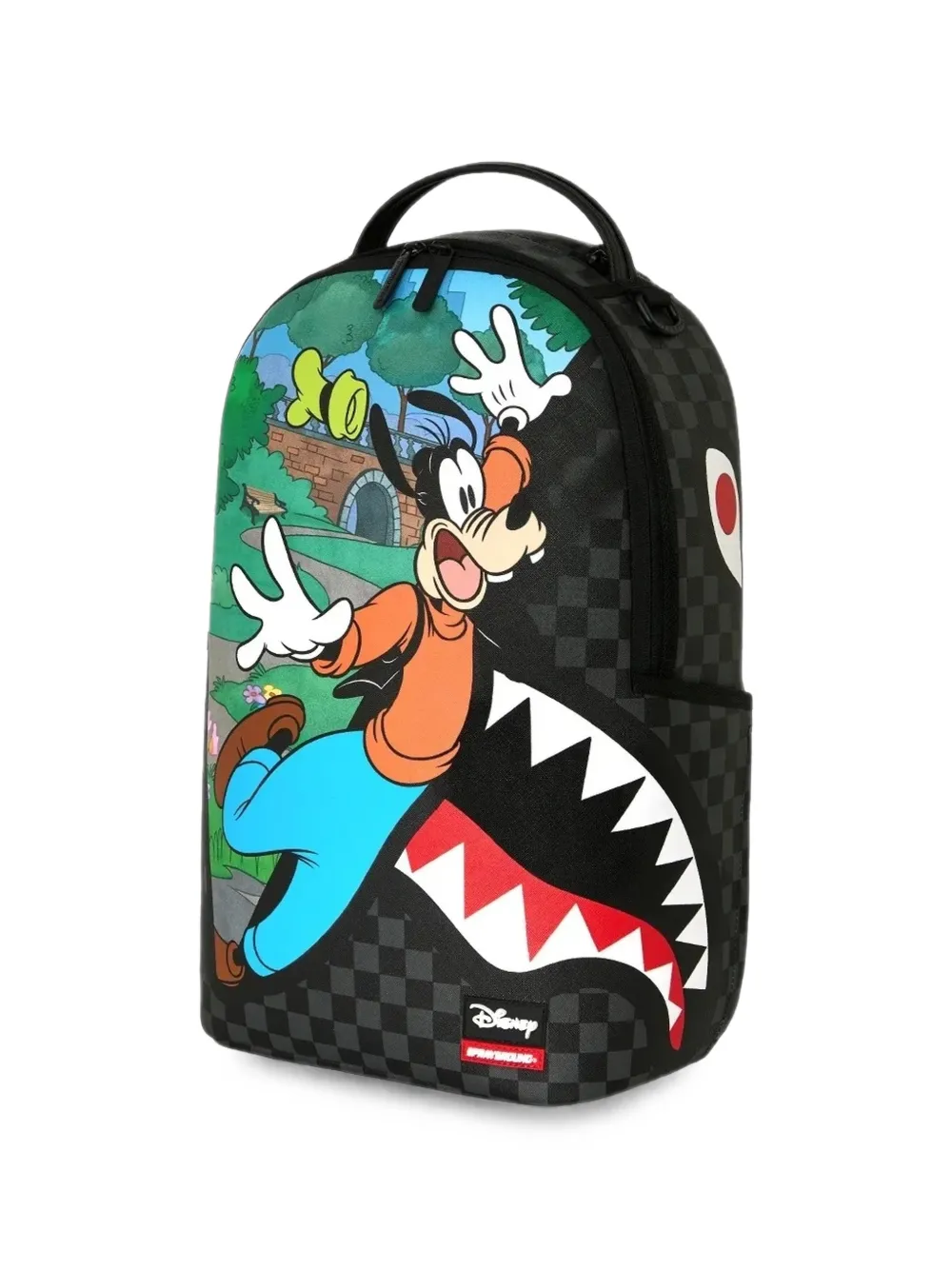 sprayground kid Disney Goofy rugzak met gordijn-onthullingsprint Zwart