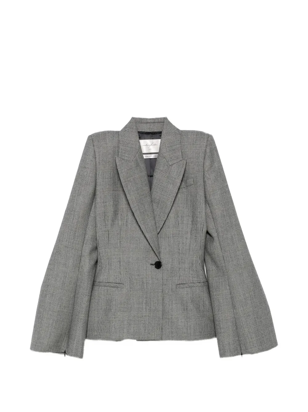 matieres fecales Prince of Wales-check wool jacket - Grey