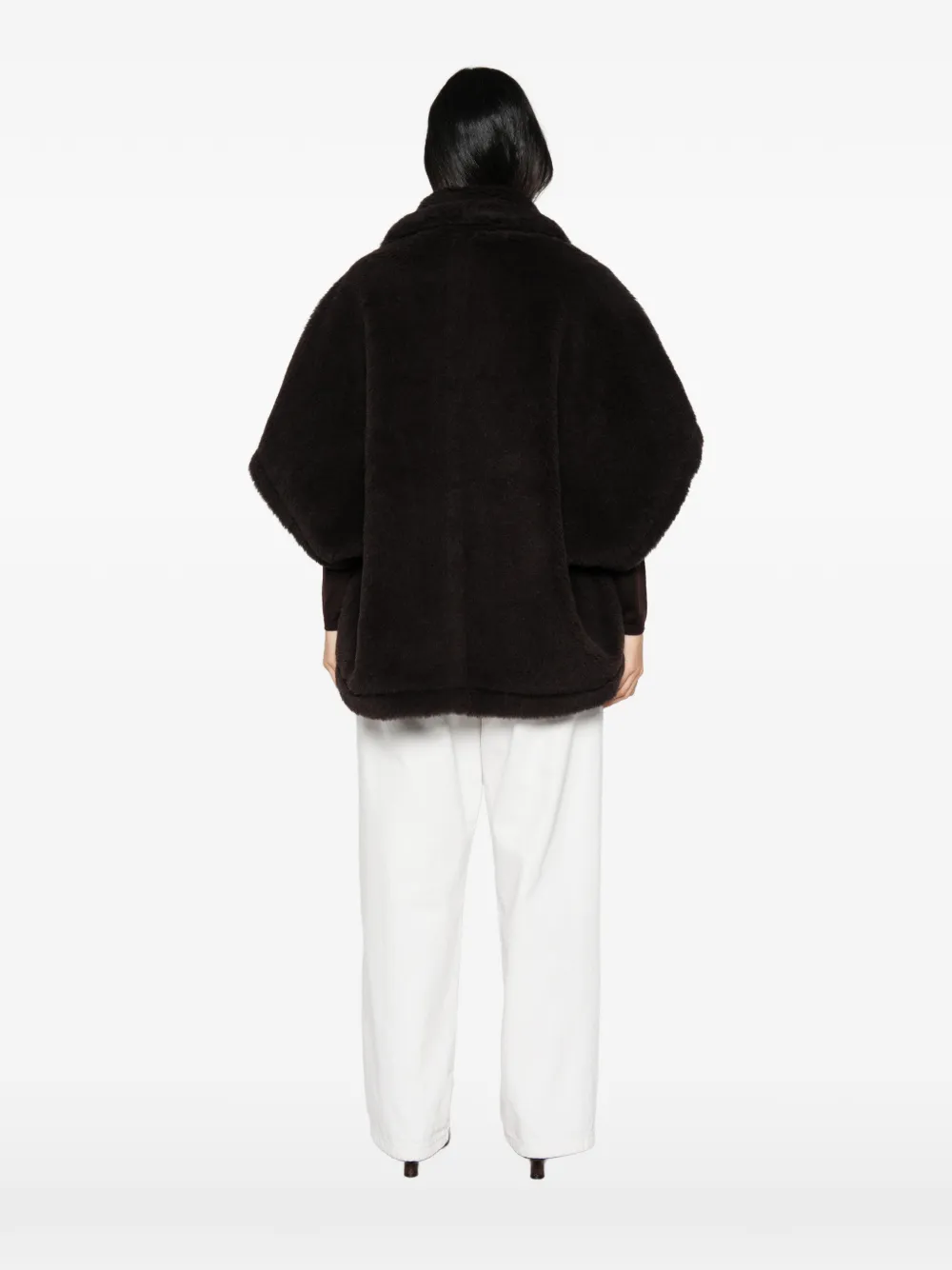 Max Mara Cape met zijzak Bruin