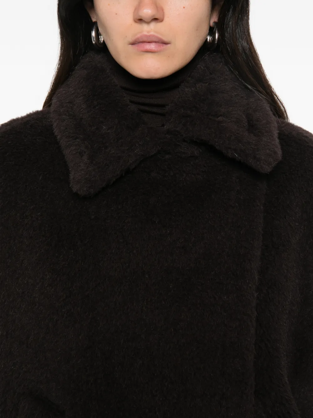 Max Mara Cape met zijzak Bruin