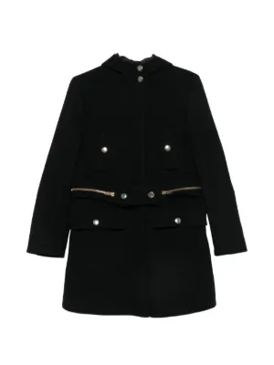 Miu Miu Pre-Owned 2016 Duffel toggle-fastening Hooded Coat | Blue