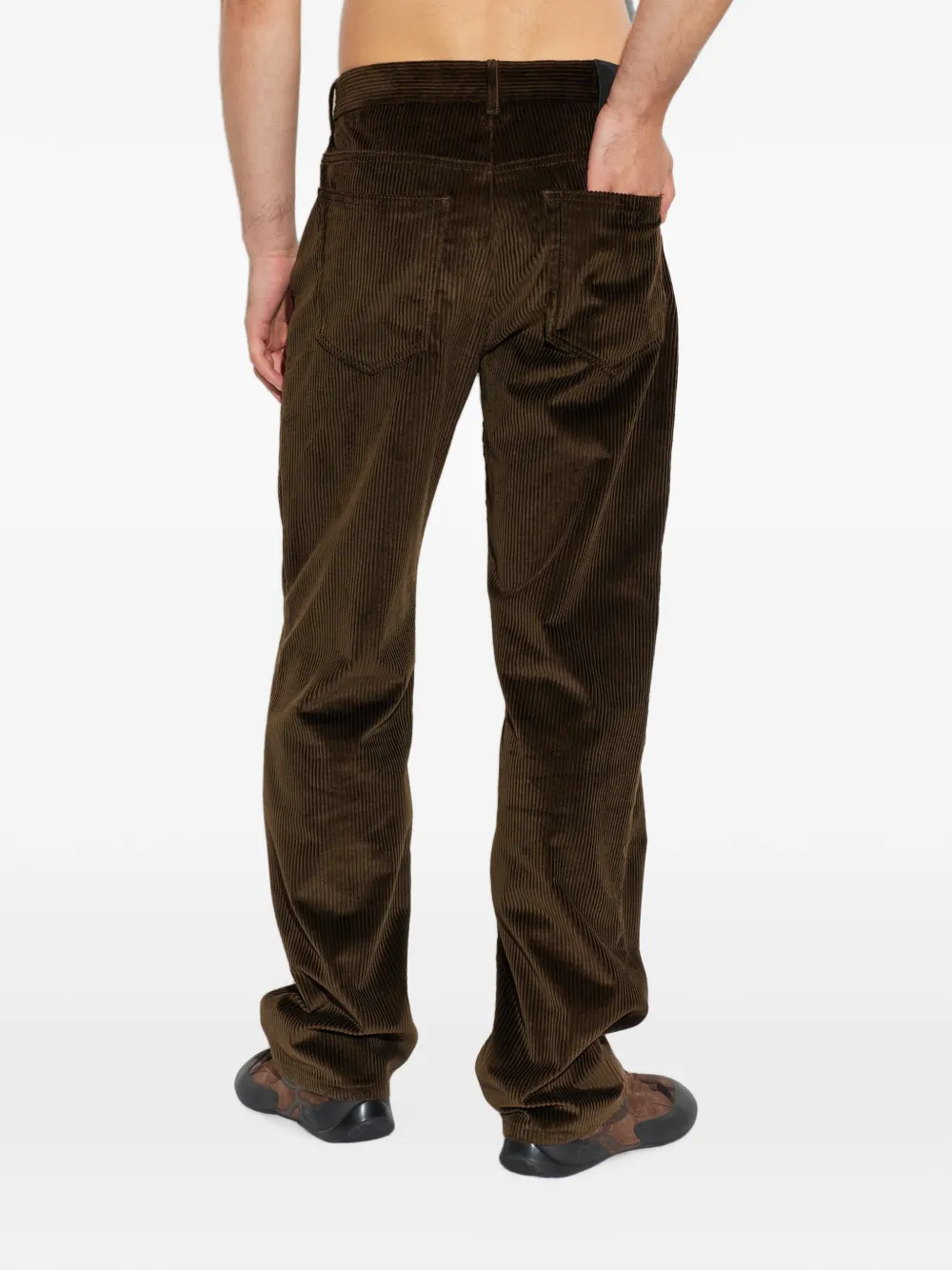 LOEWE Ribfluwelen broek Bruin