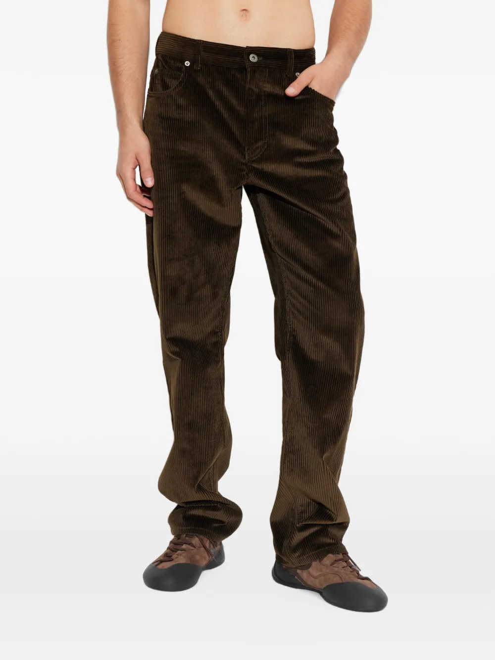 LOEWE Ribfluwelen broek Bruin