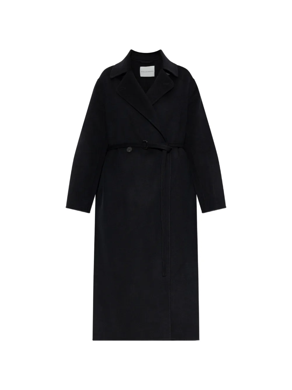 Studio Nicholson Mori Belted Wool Coat In Black