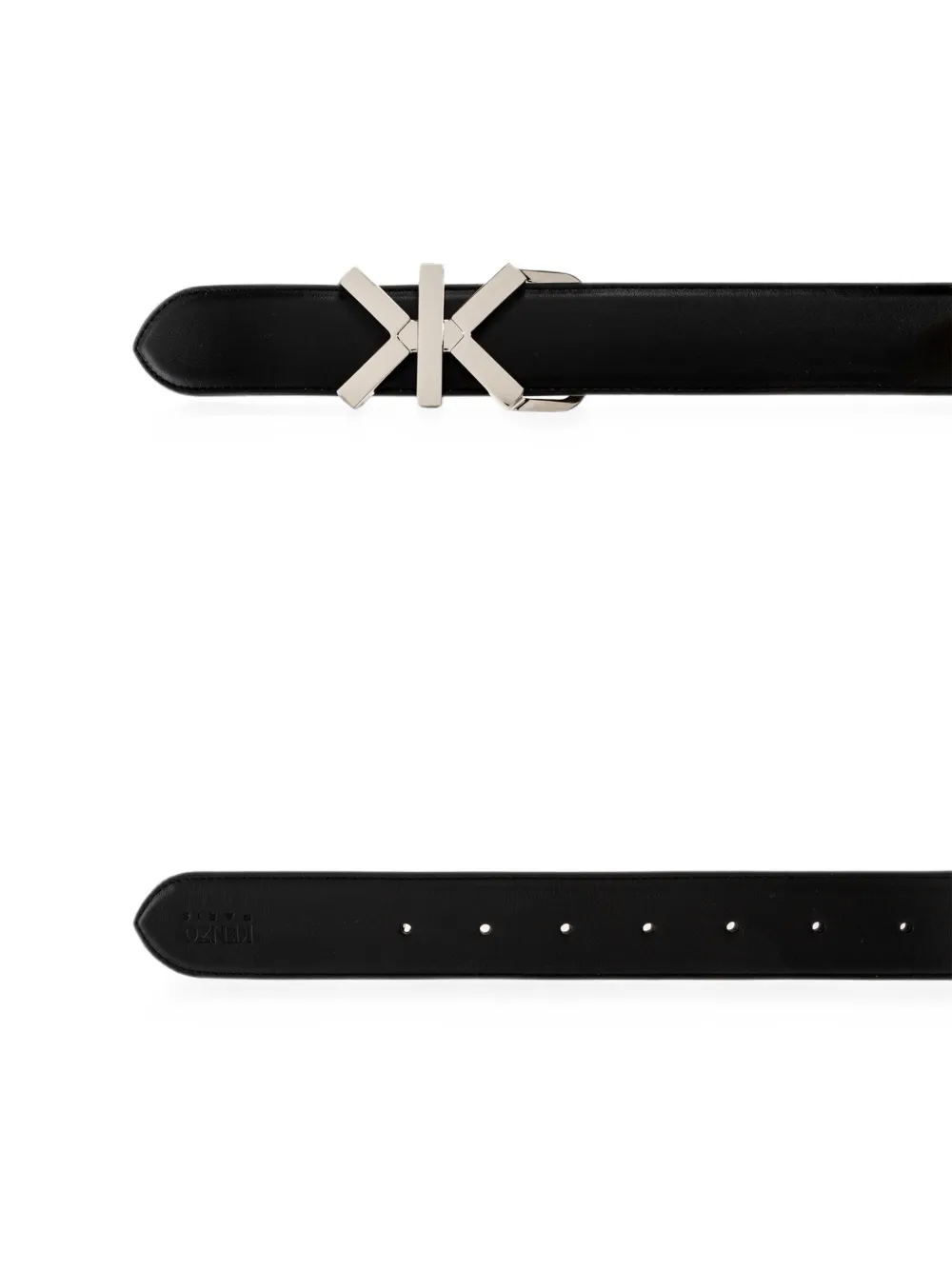 Kenzo Double K omkeerbare riem met logo-plakkaat Zwart
