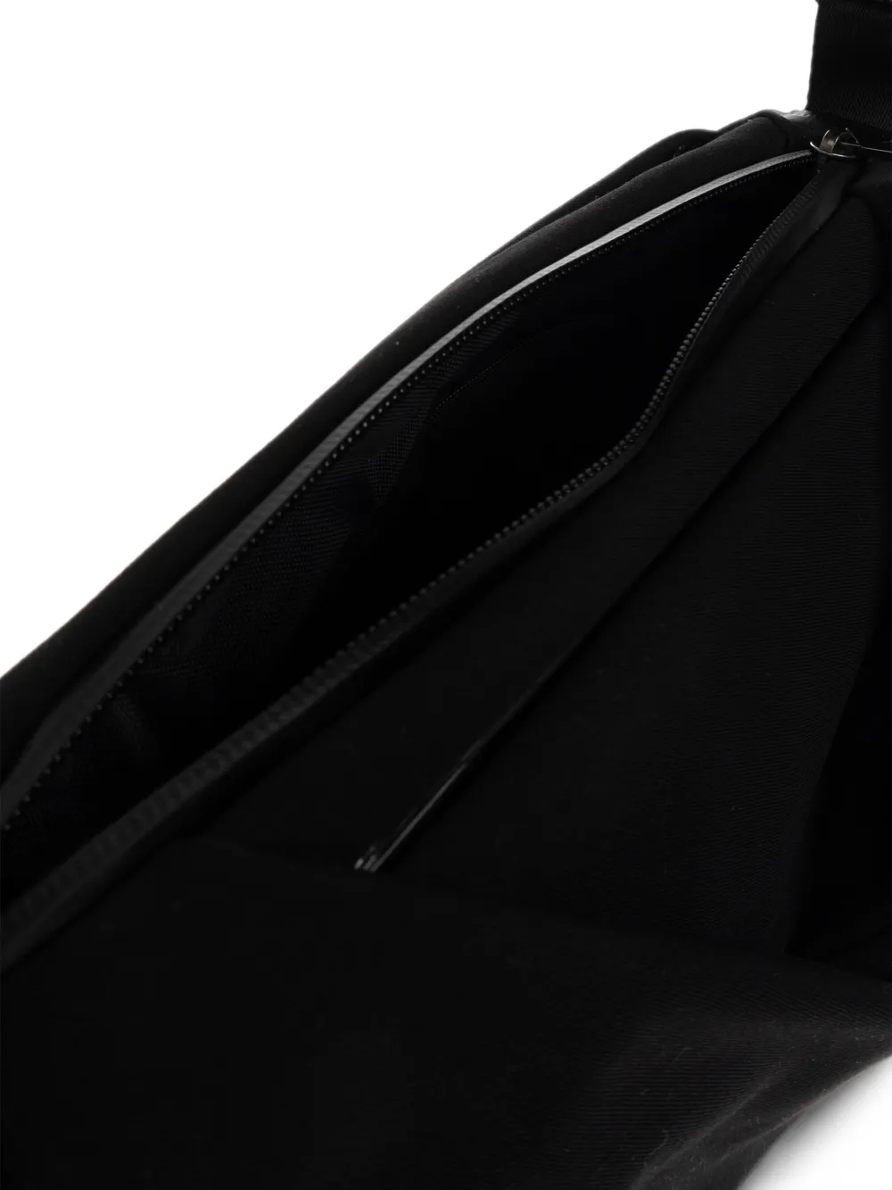 Yohji Yamamoto GB LEA NY-B Drape schoudertas met vlakken Zwart