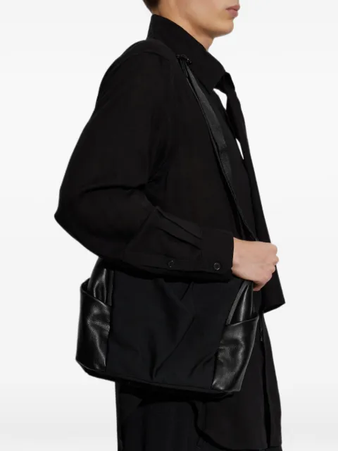 Yohji Yamamoto GB/LEA/NY-B Drape panelled shoulder bag