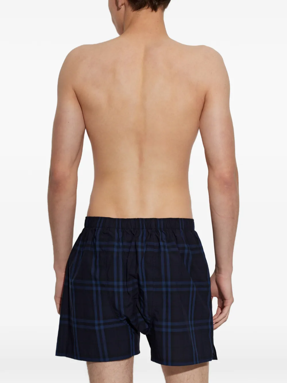 Burberry Geruite katoenen boxershorts Zwart