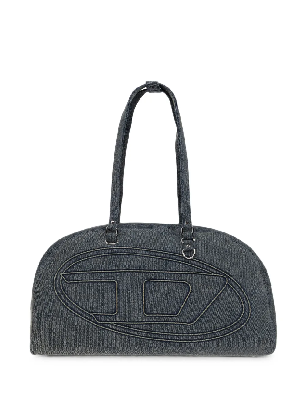 Diesel 1DR Dome duffle bag in denim with Oval D logo