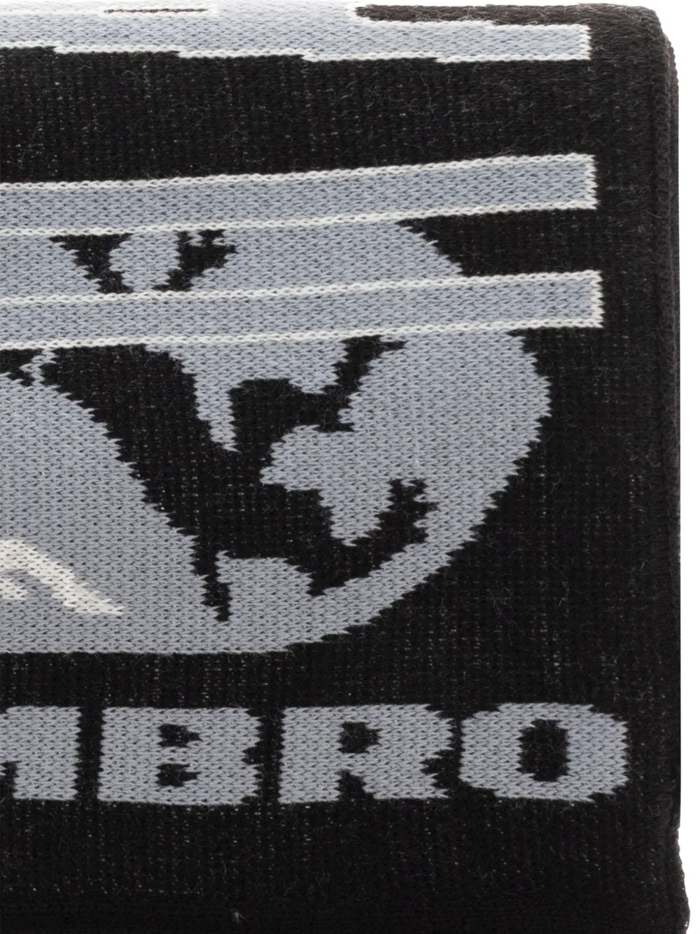 UMBRO Sjaal met logo-intarsia Zwart