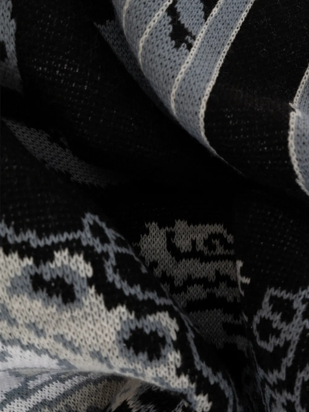 UMBRO Sjaal met logo-intarsia Zwart