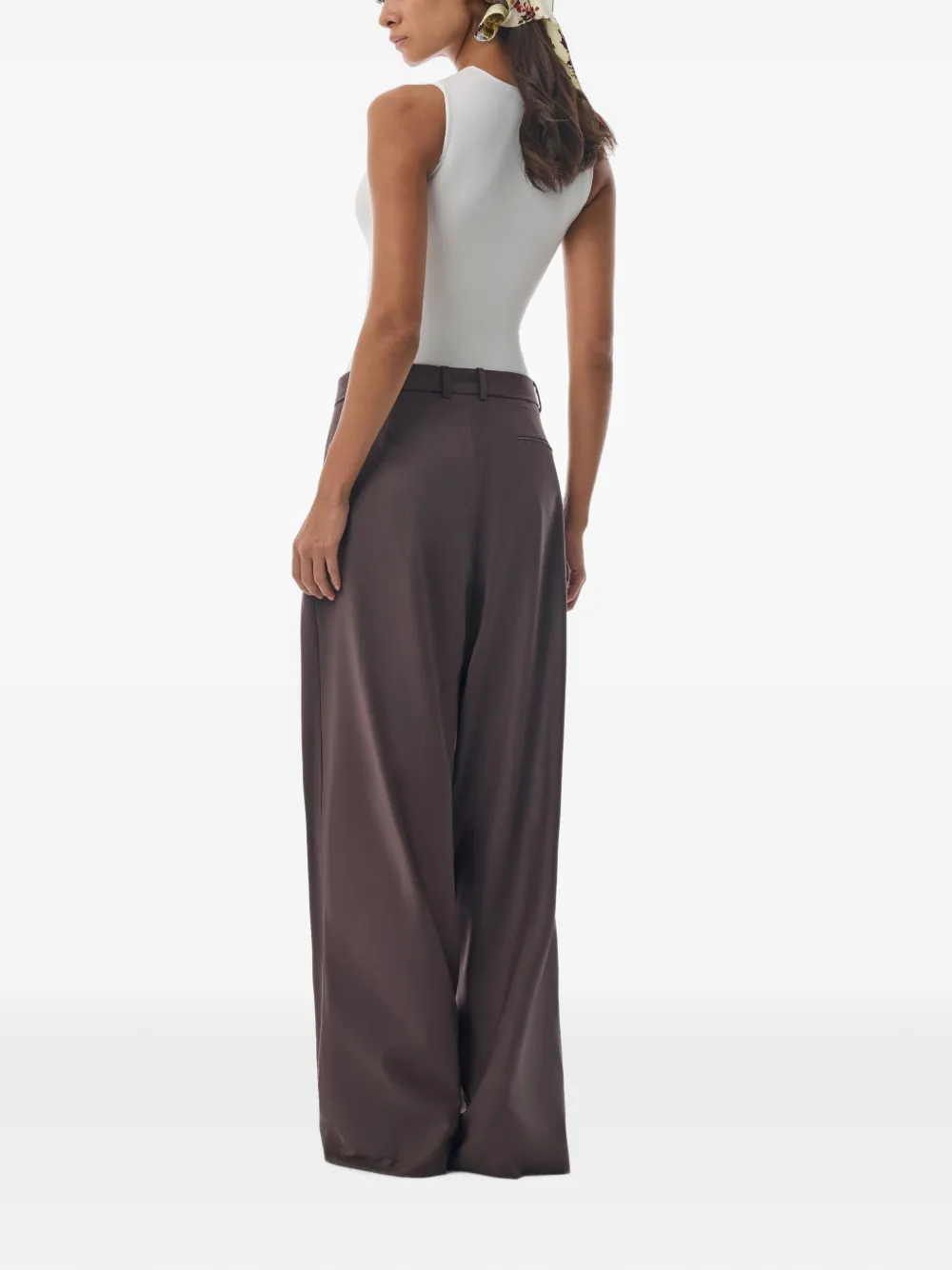 MEGUSTA High waist plooibroek Bruin