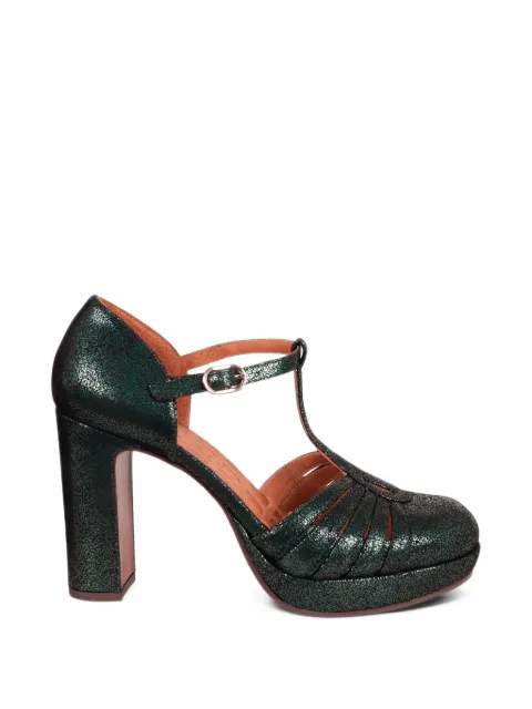 Chie Mihara Uyelo crackle-effect T-bar pumps