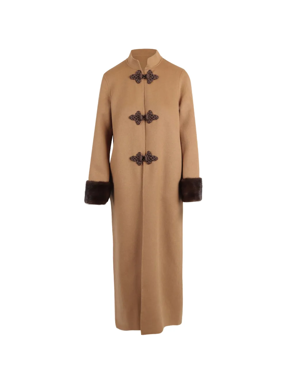 PHILIPPA 1970 Harriet faux-fur trim coat - Brown
