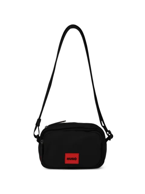HUGO logo-patch messenger bag