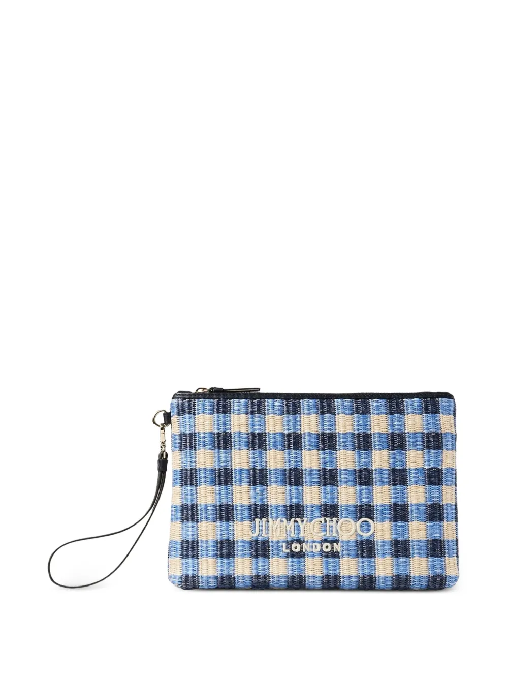 Jimmy Choo zipped flat pouch - Blu