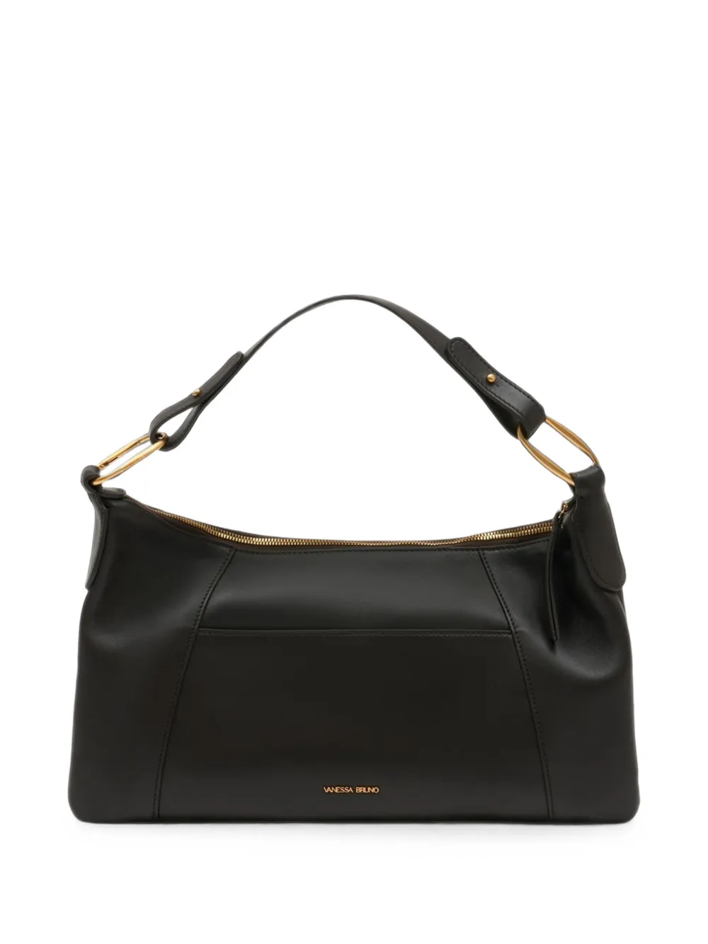 Vanessa Bruno Mathilde Leather Shoulder Bag In Brown