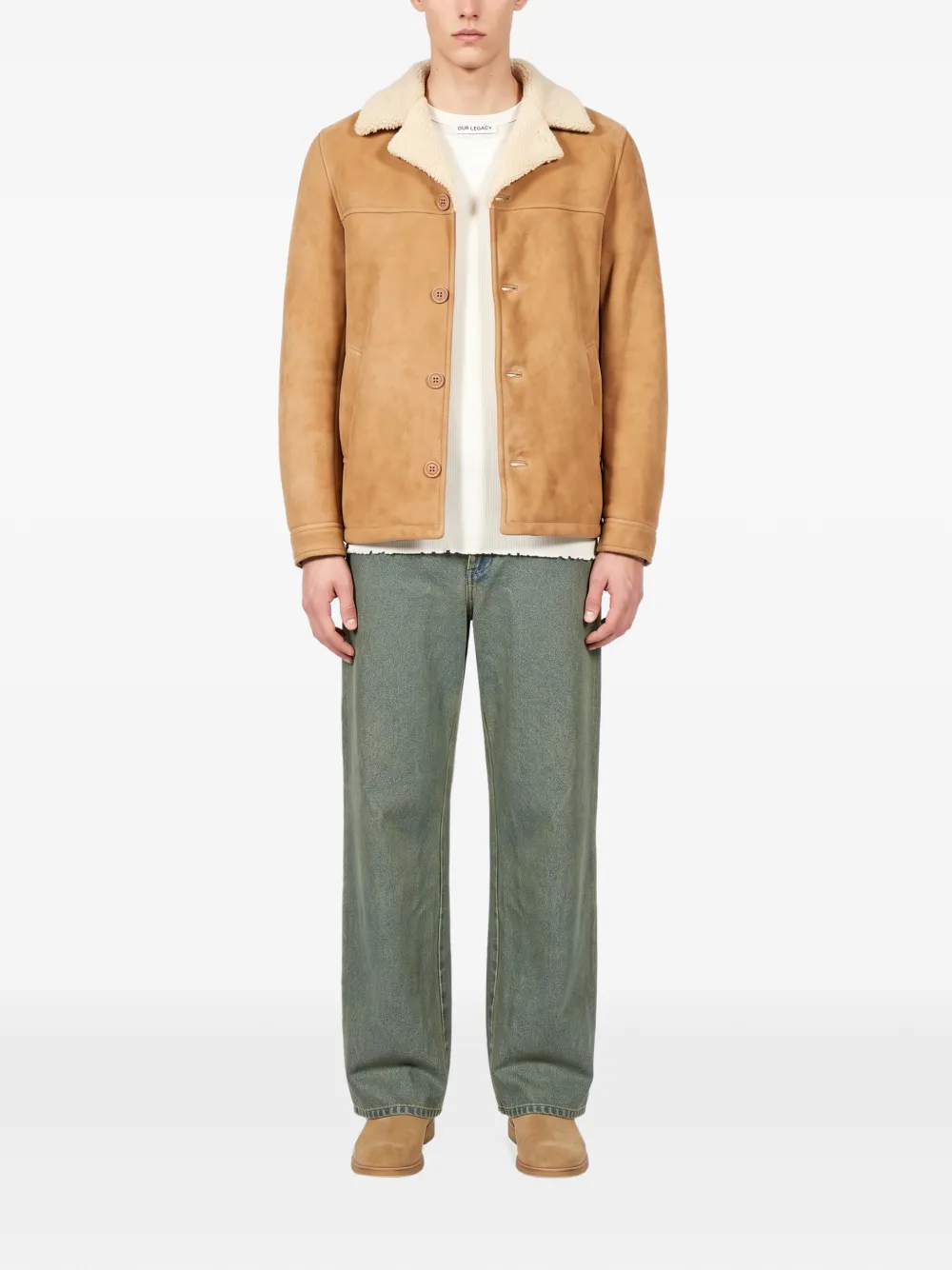 Salvatore Santoro Jack met knoopsluiting Bruin