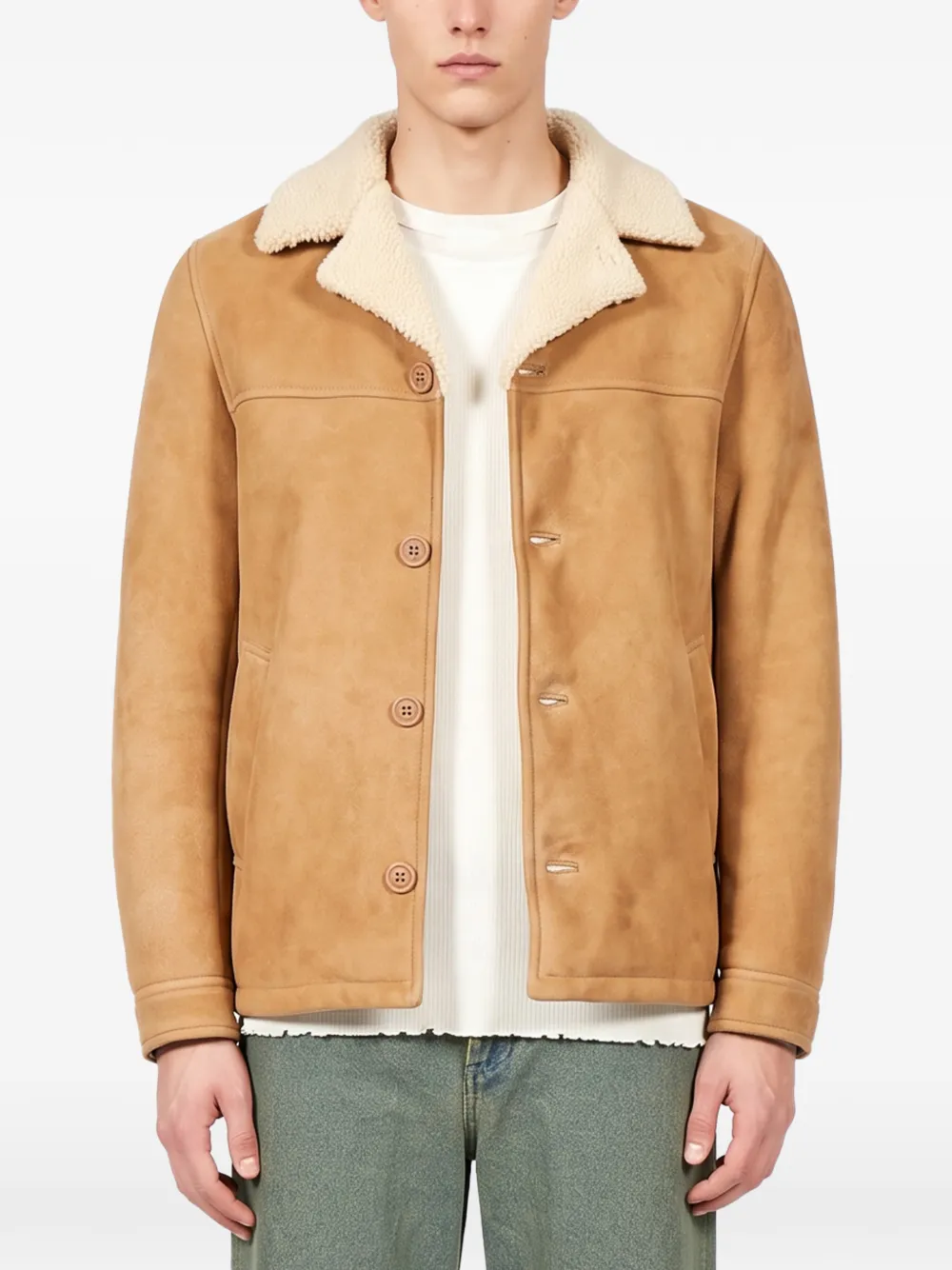 Salvatore Santoro Jack met knoopsluiting Bruin