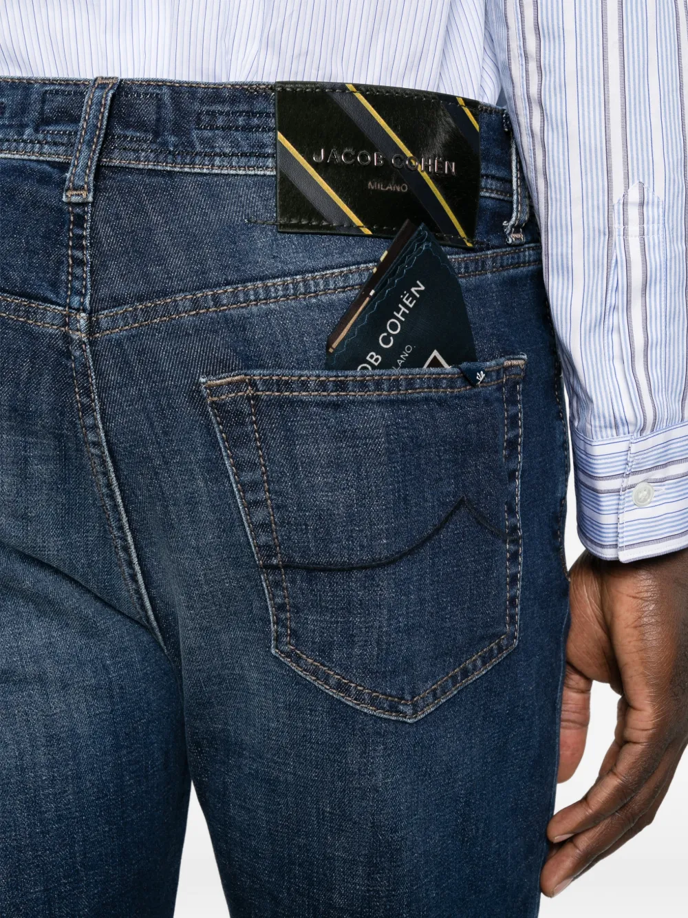 Jacob Cohën Straight jeans met vervaagd effect Blauw