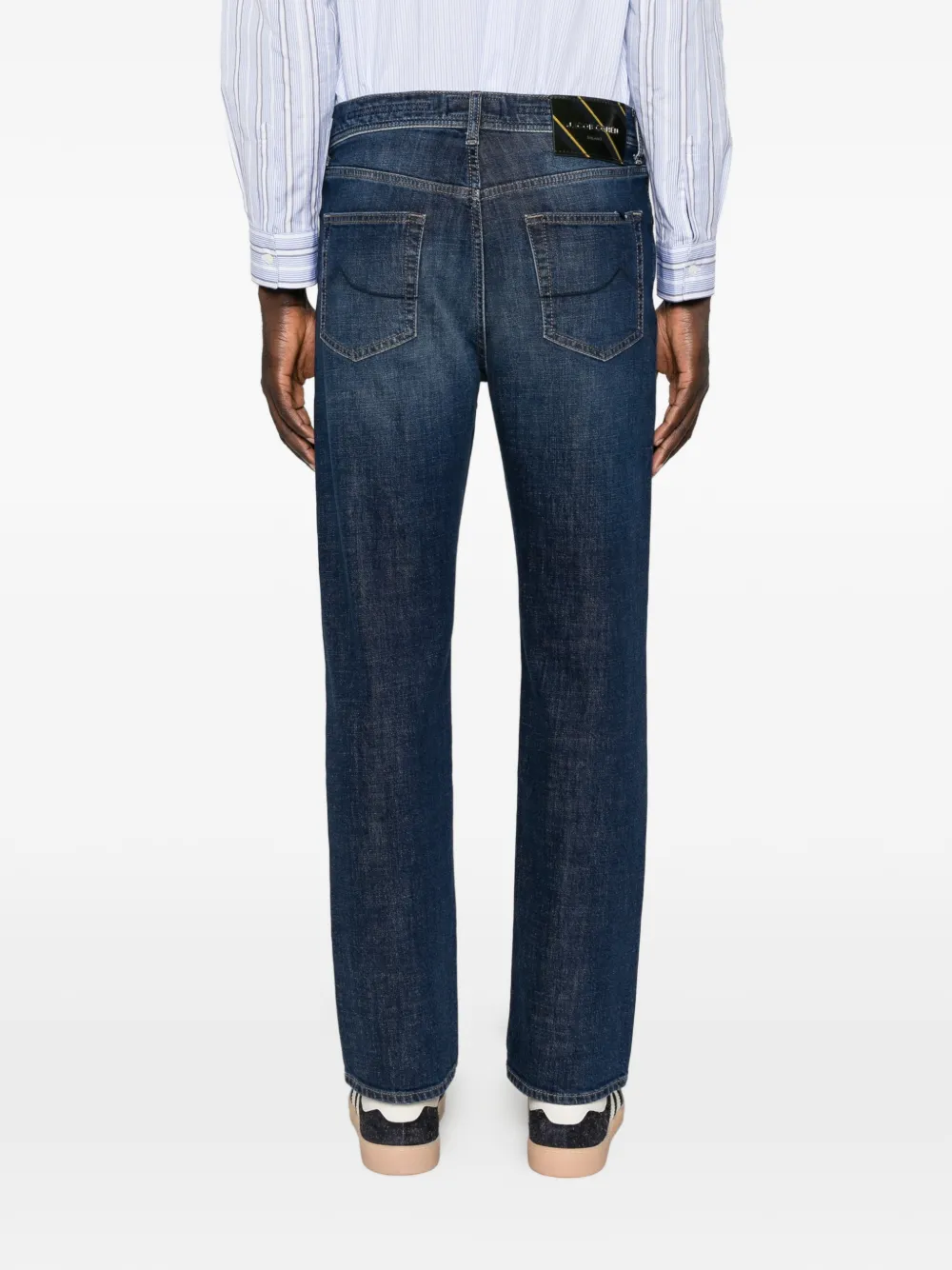 Jacob Cohën Straight jeans met vervaagd effect Blauw