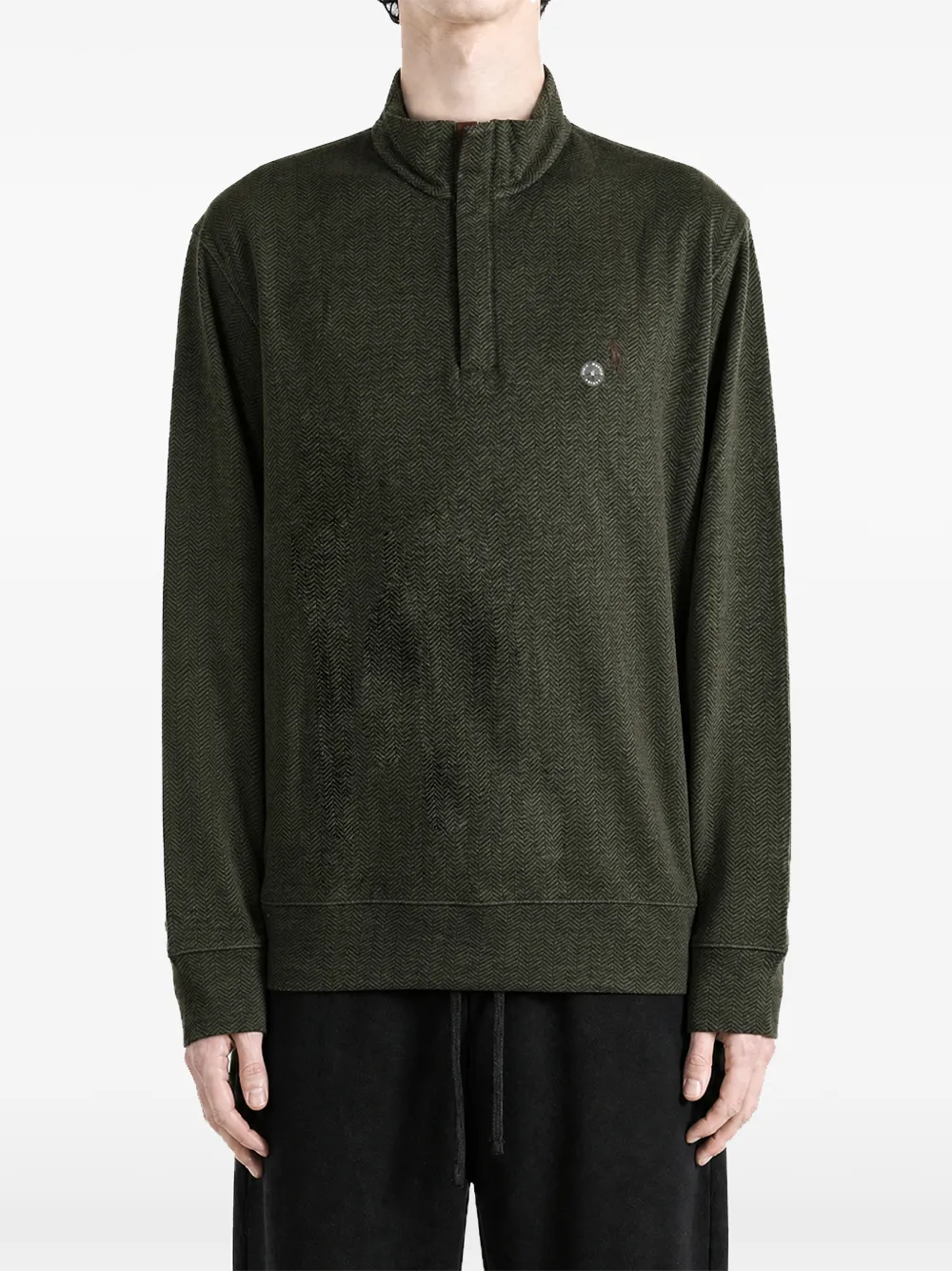 Polo Ralph Lauren Sweater met korte rits Groen