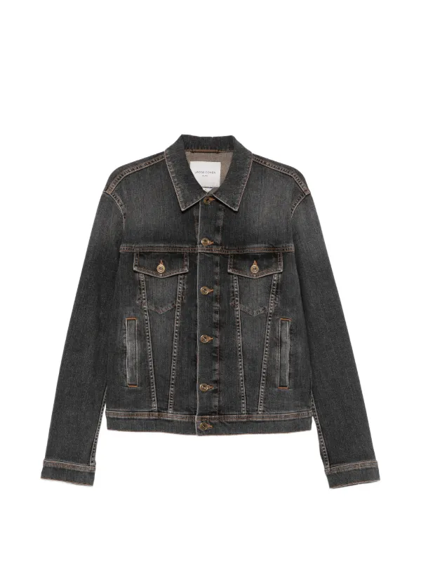 Jacob Cohën Faded-effect Denim Jacket in Grey