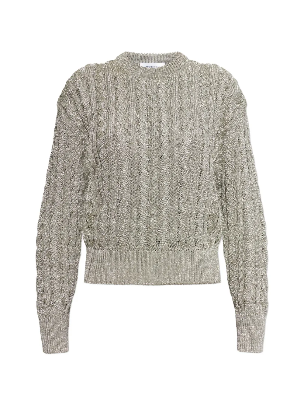 Alexander McQueen cable-knit metallic sweater