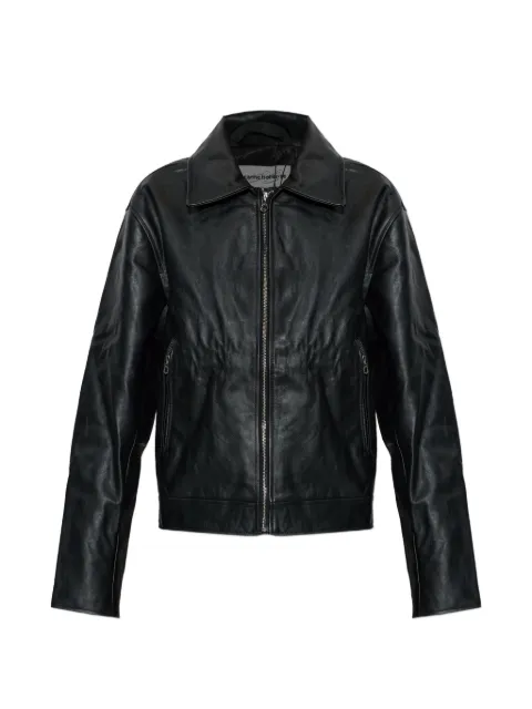 CARNE BOLLENTE embroidered leather jacket