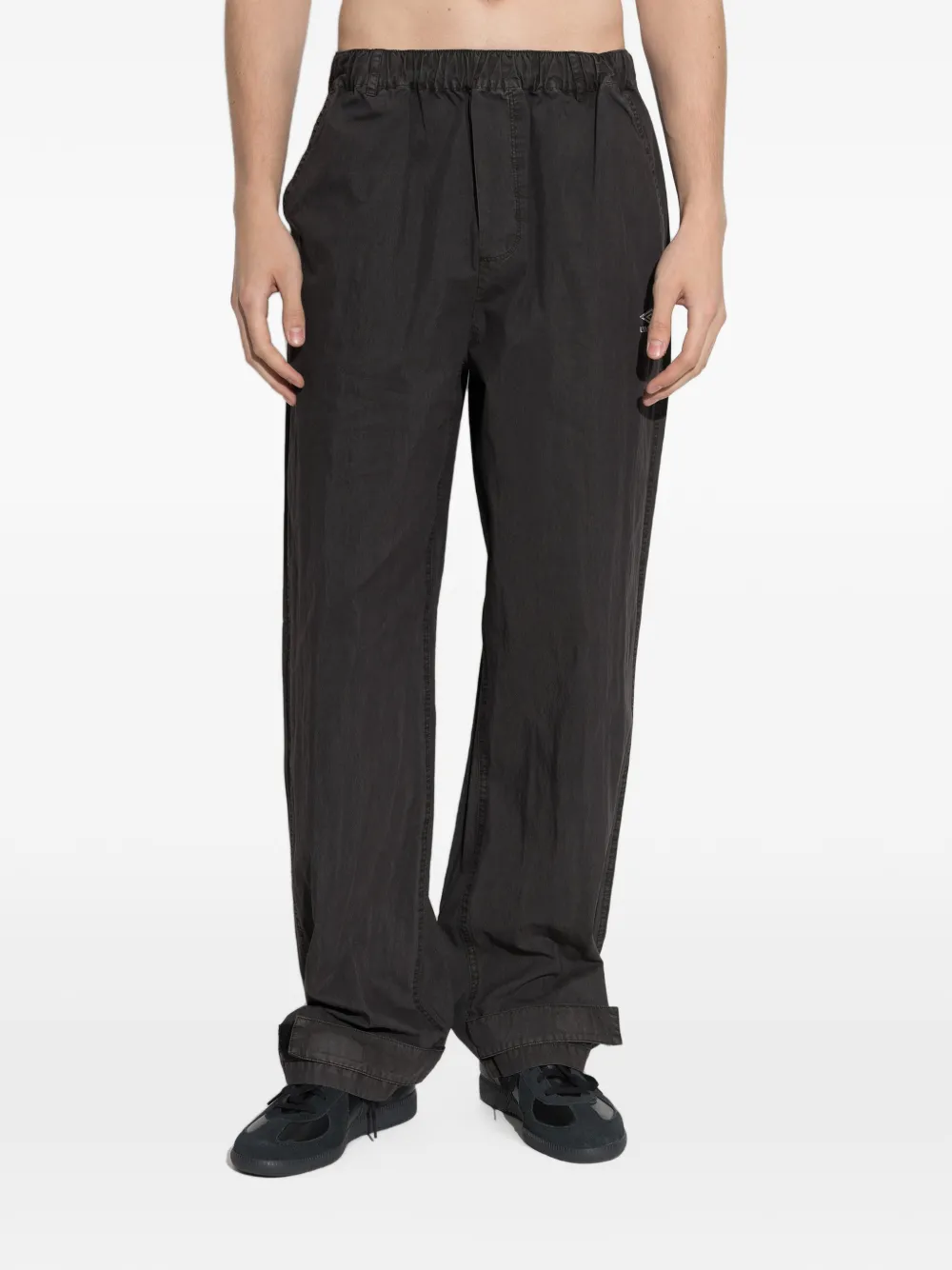 UMBRO logo-embroidered touch-strap trousers Zwart