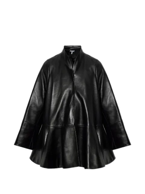 LOEWE peplum leather coat
