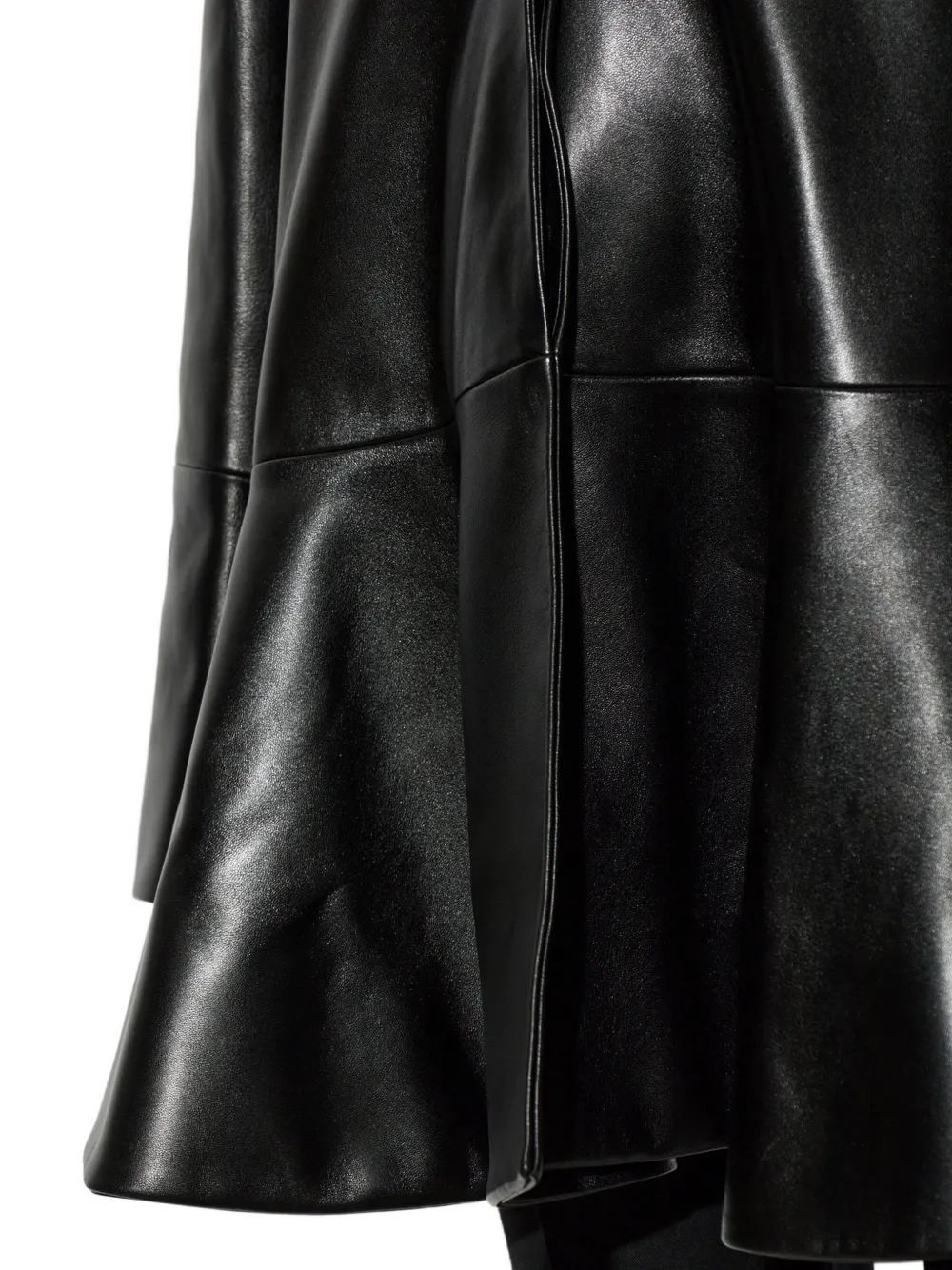 LOEWE Peplum leren jas Zwart