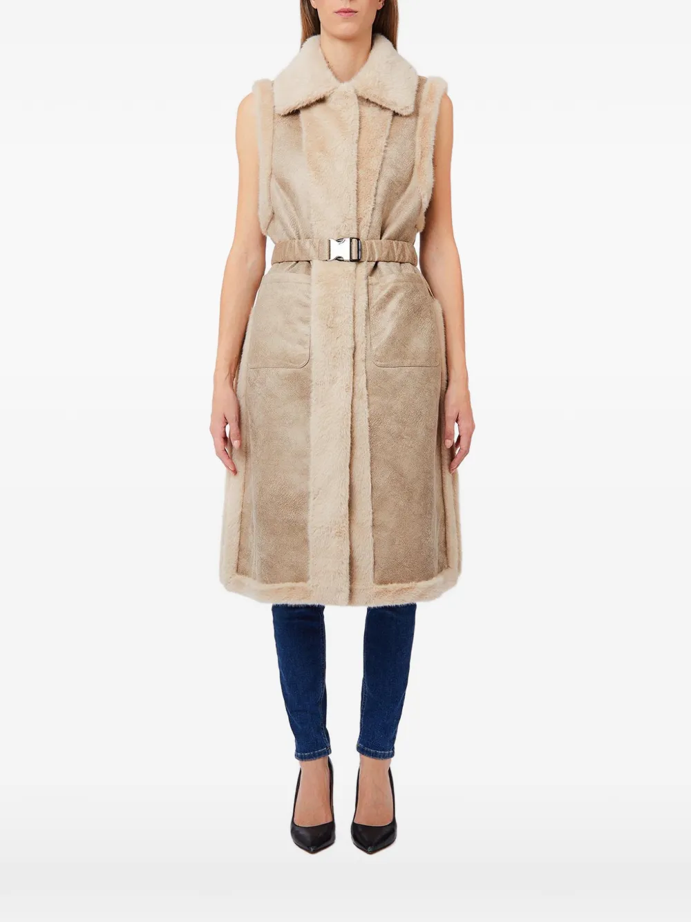 LIU JO faux-shearling vest
