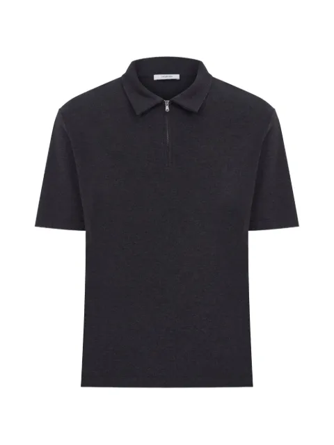 MEGUSTA  melange zip-up polo shirt