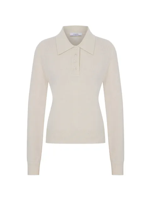 MEGUSTA  Oversized-Pullover mit Poloshirtkragen