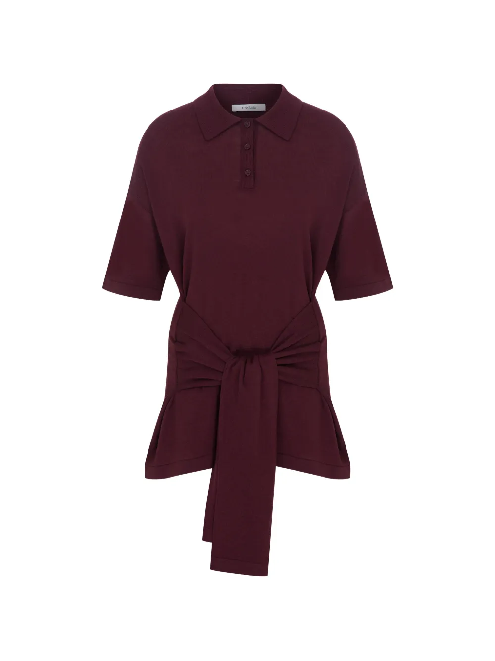 MEGUSTA tie-waist polo shirt - Rosso