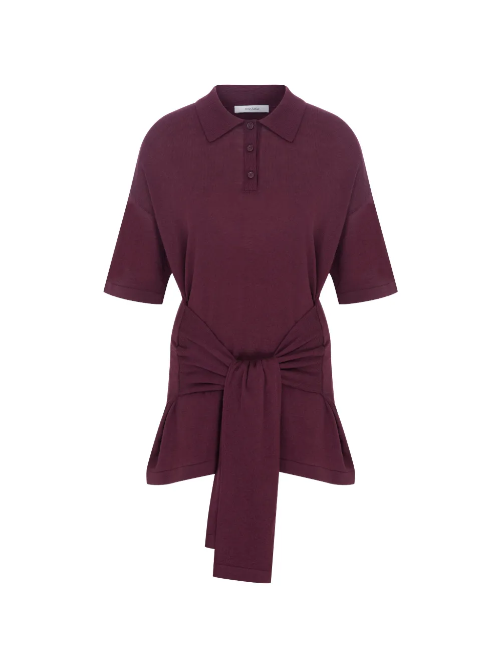 MEGUSTA tie-waist polo shirt - Rosso