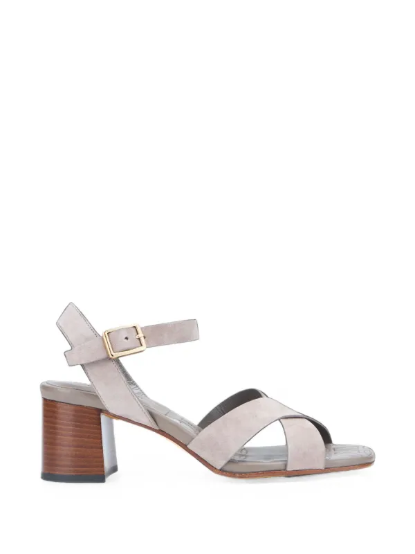 Doucal's Criss-cross Suede Sandals in Neutrals